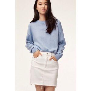 Aritzia Wilfred Free “Tanit” White Denim Skirt